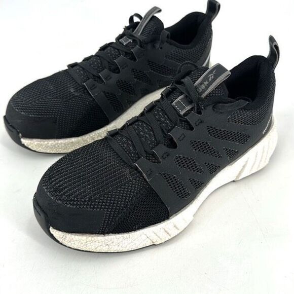 Reebok Fusion Flexweave Womens Safety Composite Toe Work Sneakers Black Size 8M - Picture 1 of 10